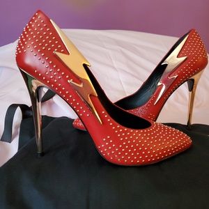 Ivy kirzhner red studded heels super woman